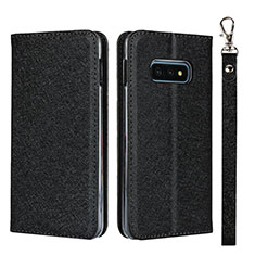 Coque Portefeuille Livre Cuir Etui Clapet T04 pour Samsung Galaxy S10e Noir