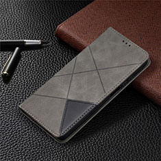 Coque Portefeuille Livre Cuir Etui Clapet T04 pour Xiaomi Mi 10i 5G Gris