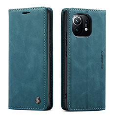 Coque Portefeuille Livre Cuir Etui Clapet T04 pour Xiaomi Mi 11 Lite 5G Vert