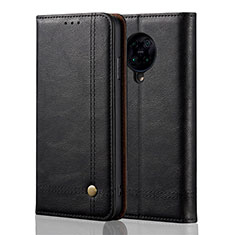 Coque Portefeuille Livre Cuir Etui Clapet T04 pour Xiaomi Redmi K30 Pro 5G Noir