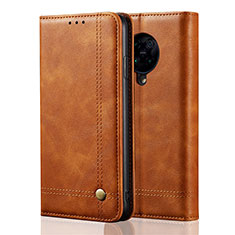 Coque Portefeuille Livre Cuir Etui Clapet T04 pour Xiaomi Redmi K30 Pro 5G Orange