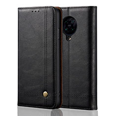 Coque Portefeuille Livre Cuir Etui Clapet T04 pour Xiaomi Redmi K30 Pro Zoom Noir