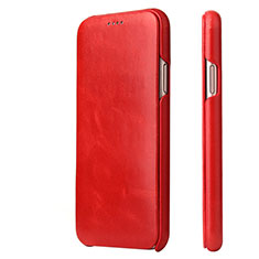 Coque Portefeuille Livre Cuir Etui Clapet T05 pour Apple iPhone 11 Pro Max Rouge