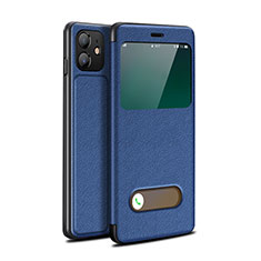 Coque Portefeuille Livre Cuir Etui Clapet T05 pour Apple iPhone 12 Mini Bleu