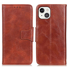 Coque Portefeuille Livre Cuir Etui Clapet T05 pour Apple iPhone 13 Marron