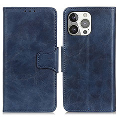 Coque Portefeuille Livre Cuir Etui Clapet T05 pour Apple iPhone 14 Pro Max Bleu