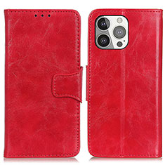 Coque Portefeuille Livre Cuir Etui Clapet T05 pour Apple iPhone 14 Pro Max Rouge