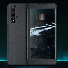 Coque Portefeuille Livre Cuir Etui Clapet T05 pour Huawei Honor 20 Noir