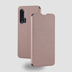 Coque Portefeuille Livre Cuir Etui Clapet T05 pour Huawei Nova 6 5G Or Rose