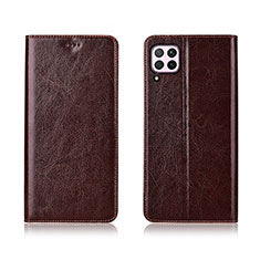 Coque Portefeuille Livre Cuir Etui Clapet T05 pour Huawei Nova 6 SE Marron