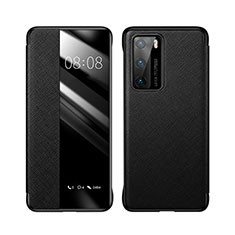 Coque Portefeuille Livre Cuir Etui Clapet T05 pour Huawei P40 Noir