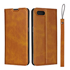 Coque Portefeuille Livre Cuir Etui Clapet T05 pour Oppo R17 Neo Orange