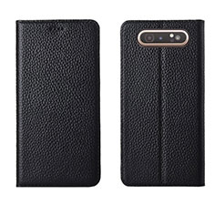 Coque Portefeuille Livre Cuir Etui Clapet T05 pour Samsung Galaxy A90 4G Noir
