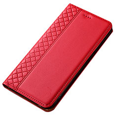 Coque Portefeuille Livre Cuir Etui Clapet T05 pour Samsung Galaxy A90 5G Rouge