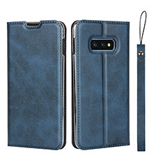 Coque Portefeuille Livre Cuir Etui Clapet T05 pour Samsung Galaxy S10e Bleu