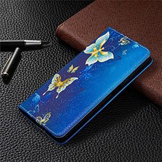 Coque Portefeuille Livre Cuir Etui Clapet T05 pour Xiaomi Mi 10i 5G Bleu