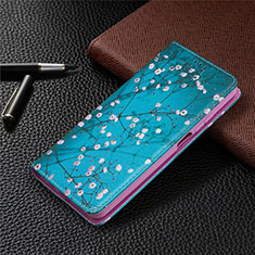 Coque Portefeuille Livre Cuir Etui Clapet T05 pour Xiaomi Mi 10i 5G Bleu Ciel