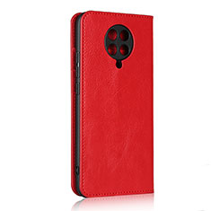 Coque Portefeuille Livre Cuir Etui Clapet T05 pour Xiaomi Redmi K30 Pro 5G Rouge