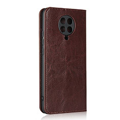 Coque Portefeuille Livre Cuir Etui Clapet T05 pour Xiaomi Redmi K30 Pro Zoom Marron