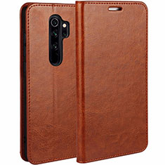 Coque Portefeuille Livre Cuir Etui Clapet T05 pour Xiaomi Redmi Note 8 Pro Orange