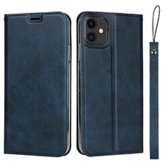 Coque Portefeuille Livre Cuir Etui Clapet T06 pour Apple iPhone 11 Bleu