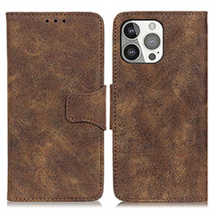 Coque Portefeuille Livre Cuir Etui Clapet T06 pour Apple iPhone 13 Pro Marron