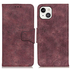 Coque Portefeuille Livre Cuir Etui Clapet T06 pour Apple iPhone 14 Violet