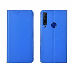 Coque Portefeuille Livre Cuir Etui Clapet T06 pour Huawei Honor 20E Bleu