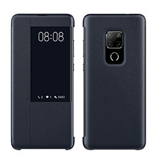 Coque Portefeuille Livre Cuir Etui Clapet T06 pour Huawei Mate 20 Bleu