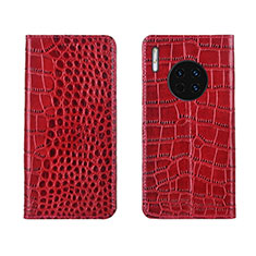 Coque Portefeuille Livre Cuir Etui Clapet T06 pour Huawei Mate 30 5G Rouge