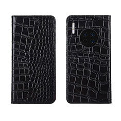 Coque Portefeuille Livre Cuir Etui Clapet T06 pour Huawei Mate 30 Pro Noir