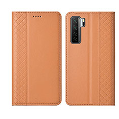 Coque Portefeuille Livre Cuir Etui Clapet T06 pour Huawei Nova 7 SE 5G Orange