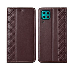 Coque Portefeuille Livre Cuir Etui Clapet T06 pour Huawei Nova 7i Marron