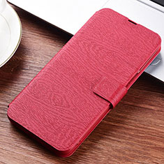 Coque Portefeuille Livre Cuir Etui Clapet T06 pour Huawei P30 Lite XL Rouge