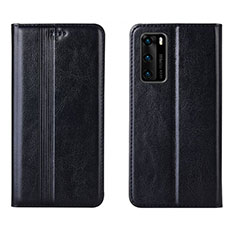 Coque Portefeuille Livre Cuir Etui Clapet T06 pour Huawei P40 Noir