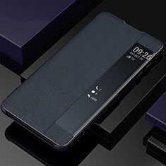 Coque Portefeuille Livre Cuir Etui Clapet T06 pour Samsung Galaxy Note 10 5G Bleu