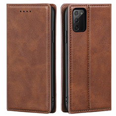 Coque Portefeuille Livre Cuir Etui Clapet T06 pour Samsung Galaxy Note 20 5G Marron