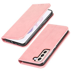 Coque Portefeuille Livre Cuir Etui Clapet T06D pour Samsung Galaxy S21 Plus 5G Rose