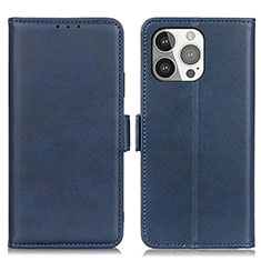 Coque Portefeuille Livre Cuir Etui Clapet T07 pour Apple iPhone 13 Pro Bleu