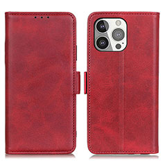 Coque Portefeuille Livre Cuir Etui Clapet T07 pour Apple iPhone 13 Pro Max Rouge