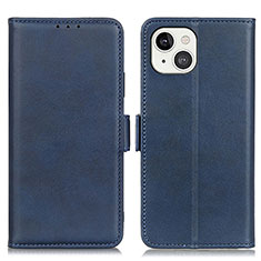 Coque Portefeuille Livre Cuir Etui Clapet T07 pour Apple iPhone 15 Plus Bleu