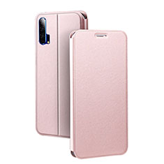 Coque Portefeuille Livre Cuir Etui Clapet T07 pour Huawei Honor 20 Pro Or Rose