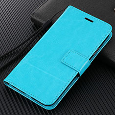 Coque Portefeuille Livre Cuir Etui Clapet T07 pour Huawei Honor V30 5G Bleu Ciel