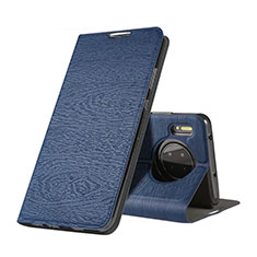 Coque Portefeuille Livre Cuir Etui Clapet T07 pour Huawei Mate 30 Pro 5G Bleu