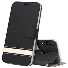 Coque Portefeuille Livre Cuir Etui Clapet T07 pour Huawei P30 Lite New Edition Noir
