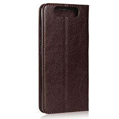 Coque Portefeuille Livre Cuir Etui Clapet T07 pour Samsung Galaxy A80 Marron