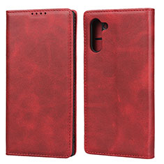 Coque Portefeuille Livre Cuir Etui Clapet T07 pour Samsung Galaxy Note 10 Rouge