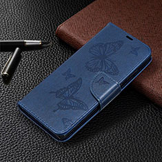 Coque Portefeuille Livre Cuir Etui Clapet T07 pour Samsung Galaxy Note 20 5G Bleu