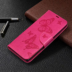 Coque Portefeuille Livre Cuir Etui Clapet T07 pour Samsung Galaxy Note 20 5G Rose Rouge