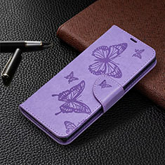 Coque Portefeuille Livre Cuir Etui Clapet T07 pour Samsung Galaxy Note 20 5G Violet